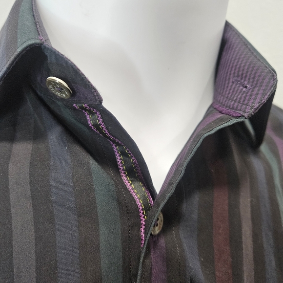 Bugatchi classic fit men's medium button-down longsleeve - Picture 2 of 10